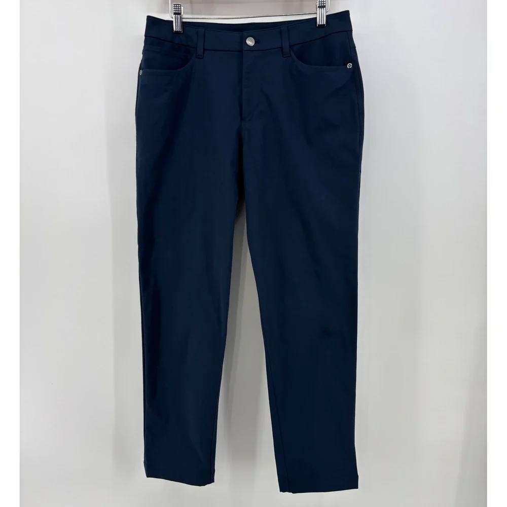 Lululemon ABC Slim Fit Pant Men Size 30 Blue Warpstreme Stretch Casual Active